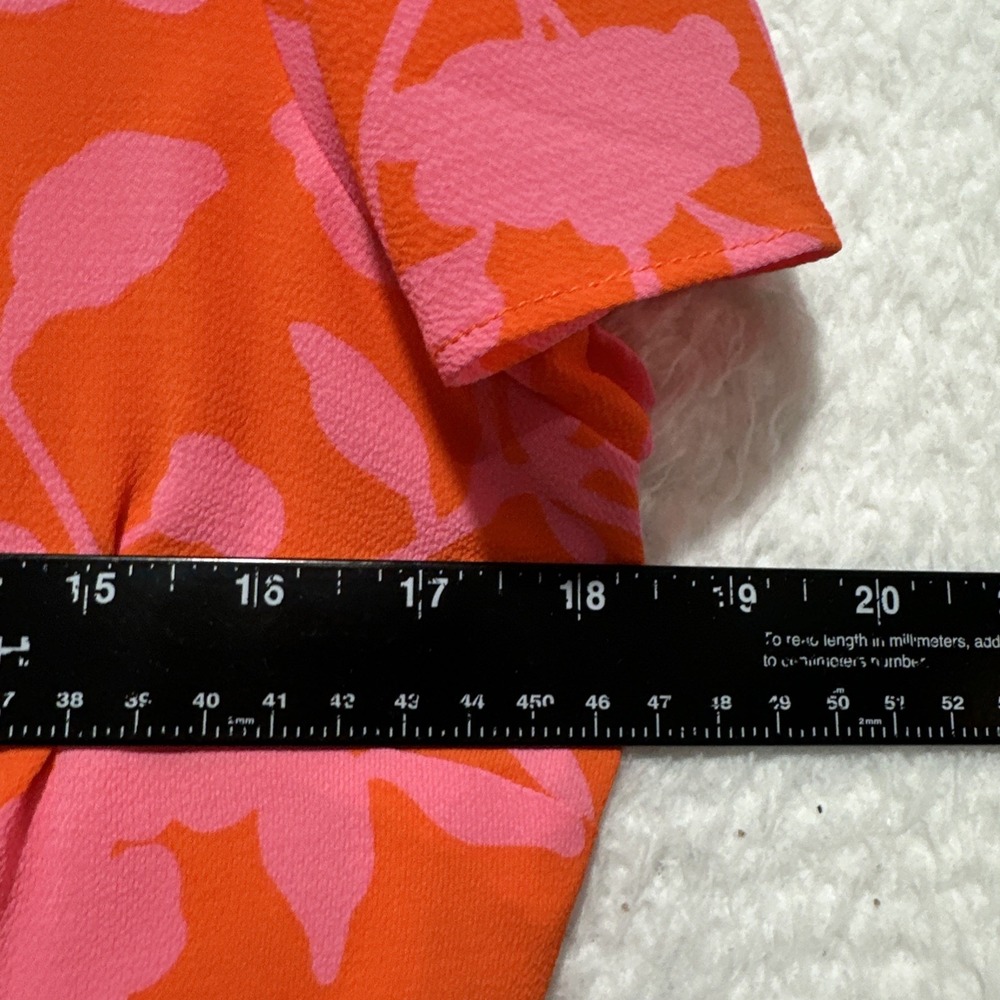 Talbots Women's Size 8P‎ Silhouette Garden Flutter Sleeve Crepe Dress Back Zip - Picture 11 of 12